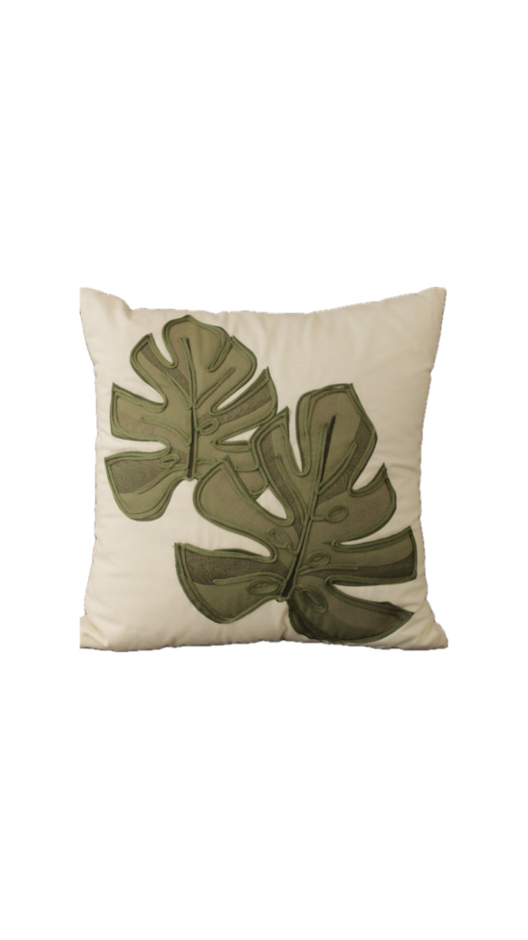 ALMOHADÓN SARJA CRU 52X52 BORD SOUTACHE COSTELA ADAO VERDE COD. 247-43