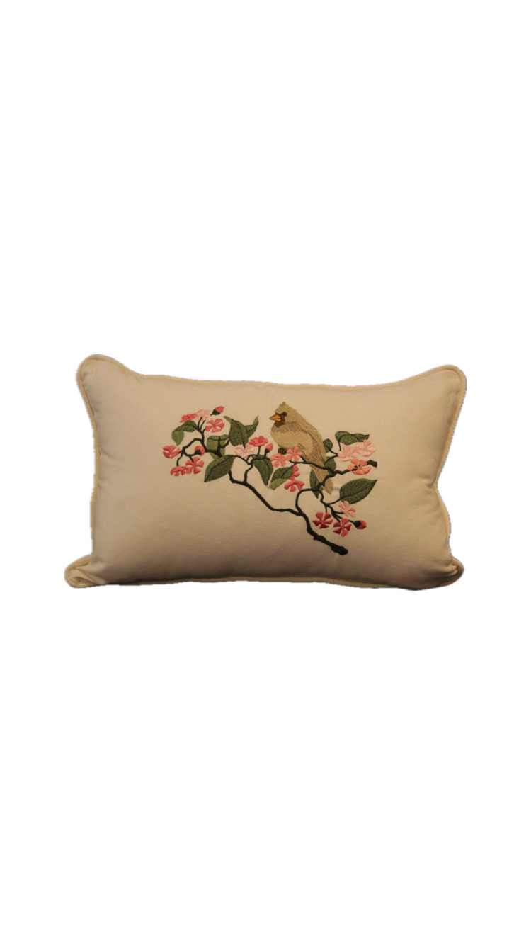 ALMOHADÓN SARJA 35X52 C/BORDADO FINO C/CO MOD 3 COD. 190-09